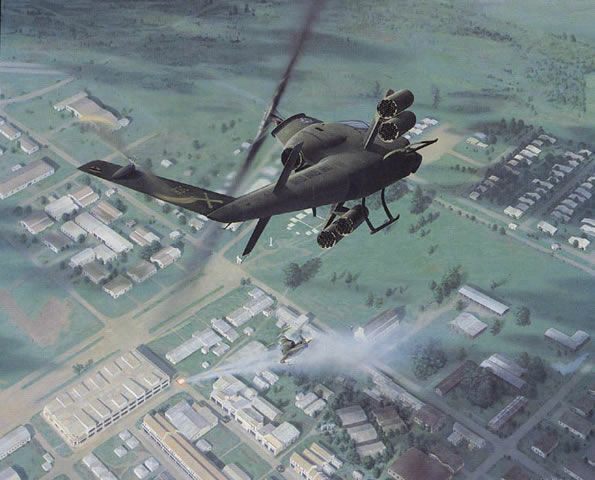 "Defense of An Loc" - Dru Blair - AH-1 Cobra Vietnam Aviation Art